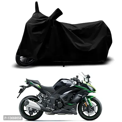 Classic Waterproof Bike Body Cover For Kawasaki Ninja 1000SX Special Used For Dust Particle-Sun UV Rays-Water Drop(Black)