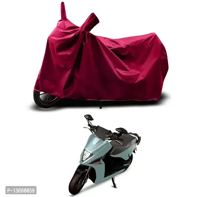 Classic Waterproof Scooty Body Cover For Simple Energy One STD Special Used For Dust Particle-Sun UV Rays-Water Drop (Maroon)