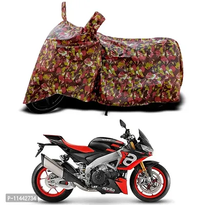 Waterproof Bike Cover For Aprilia Tuono Factory Special Used For Dust Particle-Sun UV Rays-Water Drop-Indoor-Outdoor-Parking Full Body Protection(Army Multicolor)