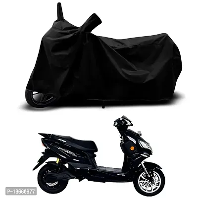 Classic Waterproof Scooty Body Cover For Okinawa iPraise+ Special Used For Dust Particle-Sun UV Rays-Water Drop(Black)-thumb0