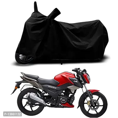 Classic Waterproof Bike Body Cover For TVS Raider Drum Special Used For Dust Particle-Sun UV Rays-Water Drop(Black)