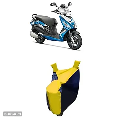 COVER MART Water Resistant Polyester Two Wheeler Body Protection Cover for Hero Maestro Edge 125 (Stripe Yellow)