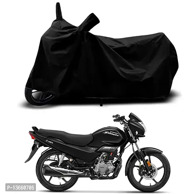 Classic Waterproof Bike Body Cover For Hero Super Splendor BS6 Special Used For Dust Particle-Sun UV Rays-Water Drop(Black)