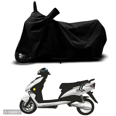 Classic Waterproof Scooty Body Cover For Kinetic Green Zing STD Special Used For Dust Particle-Sun UV Rays-Water Drop(Black)