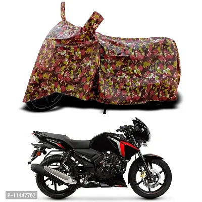 Waterproof Bike Cover For TVS Apache RTR 160 ABS Special Used For Dust Particle-Sun UV Rays-Water Drop-Indoor-Outdoor-Parking Full Body Protection(Army Multicolor)