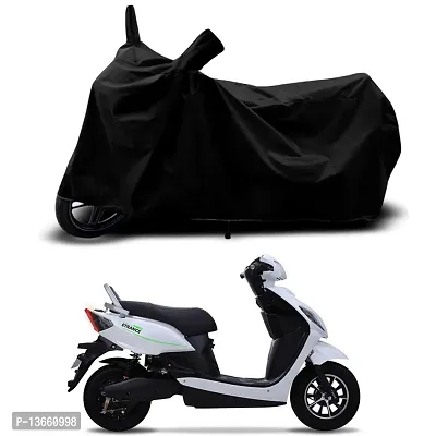 Classic Waterproof Scooty Body Cover For PURE EV ETrance Neo Special Used For Dust Particle-Sun UV Rays-Water Drop(Black)