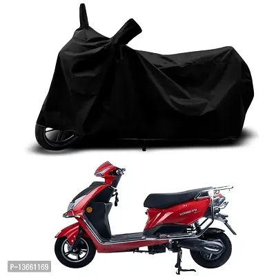 Classic Waterproof Scooty Body Cover For Tunwal Mini Lithino 48V Special Used For Dust Particle-Sun UV Rays-Water Drop(Black)