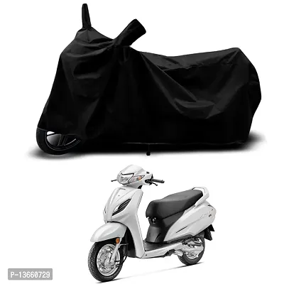 Classic Waterproof Scooty Body Cover For Honda Activa 6G DLX Special Used For Dust Particle-Sun UV Rays-Water Drop(Black)