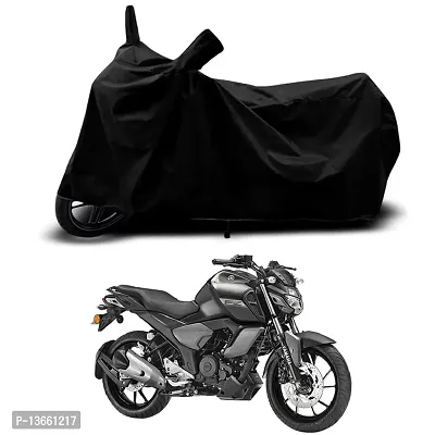 Classic Waterproof Bike Body Cover For Yamaha FZS-FI V3 Special Used For Dust Particle-Sun UV Rays-Water Drop(Black)