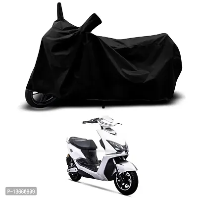 Classic Waterproof Scooty Body Cover For Kinetic Green Zing Special Used For Dust Particle-Sun UV Rays-Water Drop(Black)