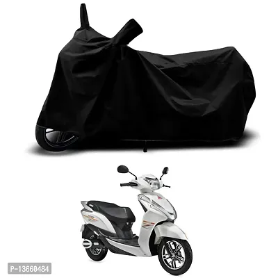 Classic Waterproof Scooty Body Cover For Ampere Magnus 60 Special Used For Dust Particle-Sun UV Rays-Water Drop(Black)