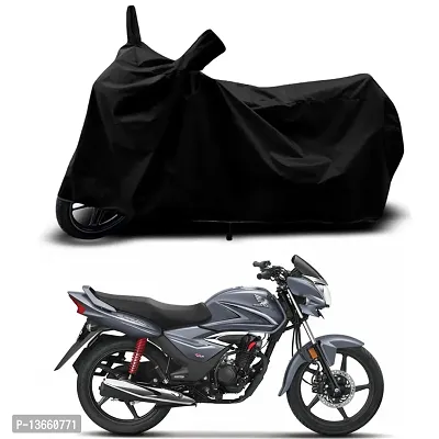 Classic Waterproof Bike Body Cover For Honda Shine Special Used For Dust Particle-Sun UV Rays-Water Drop(Black)-thumb0