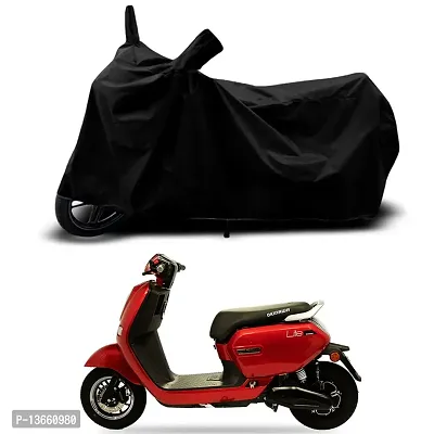 Classic Waterproof Scooty Body Cover For Okinawa Lite STD Special Used For Dust Particle-Sun UV Rays-Water Drop(Black)