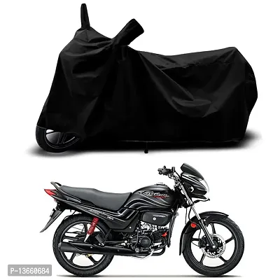 Classic Waterproof Bike Body Cover For Hero Passion Pro Drum Special Used For Dust Particle-Sun UV Rays-Water Drop(Black)-thumb0