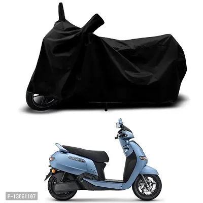 Classic Waterproof Scooty Body Cover For TVS iQube Electric STD Special Used For Dust Particle-Sun UV Rays-Water Drop(Black)