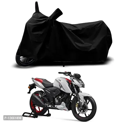 Classic Waterproof Bike Body Cover For TVS Apache RTR 160 4V Drum Special Used For Dust Particle-Sun UV Rays-Water Drop(Black)