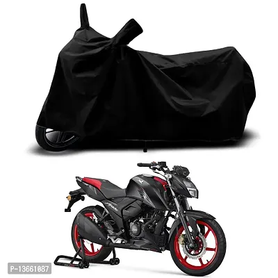 Classic Waterproof Bike Body Cover For TVS Apache RTR 160 4V Special Used For Dust Particle-Sun UV Rays-Water Drop(Black)