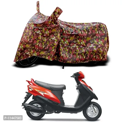 Waterproof Scooty Cover For Mahindra Flyte Special Used For Dust Particle-Sun UV Rays-Water Drop-Indoor-Outdoor-Parking Full Body Protection(Army Multicolor)-thumb0