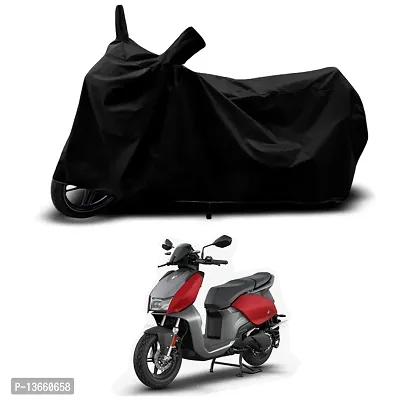 Classic Waterproof Scooty Body Cover For Hero Electric V1 Plus Special Used For Dust Particle-Sun UV Rays-Water Drop(Black)