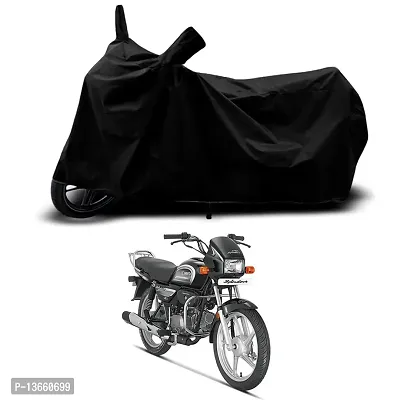 Classic Waterproof Bike Body Cover For Hero Splendor Plus i3S Special Used For Dust Particle-Sun UV Rays-Water Drop(Black)-thumb0