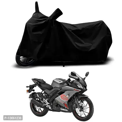 Classic Waterproof Bike Body Cover For Yamaha R15 V4 BS6 Special Used For Dust Particle-Sun UV Rays-Water Drop(Black)-thumb0