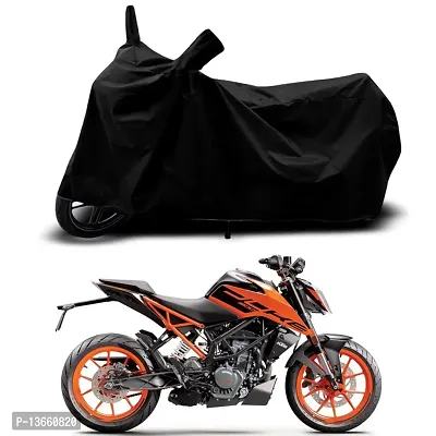 Classic Waterproof Bike Body Cover For KTM 200 Duke BS6 Special Used For Dust Particle-Sun UV Rays-Water Drop(Black)