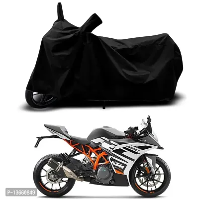 Classic Waterproof Bike Body Cover For KTM RC 390 Special Used For Dust Particle-Sun UV Rays-Water Drop(Black)