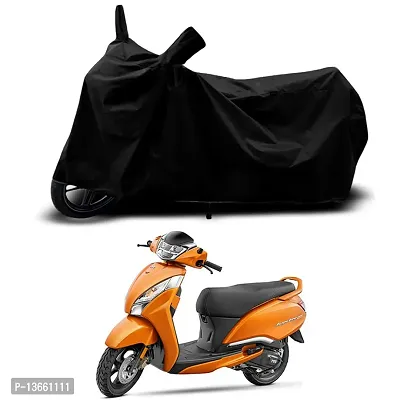 Classic Waterproof Scooty Body Cover For TVS Jupiter 125 Drum Special Used For Dust Particle-Sun UV Rays-Water Drop(Black)