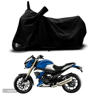 Classic Waterproof Bike Body Cover For Mahindra MOJO XT 300 STD Special Used For Dust Particle-Sun UV Rays-Water Drop(Black)-thumb0