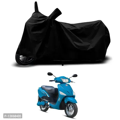 Classic Waterproof Scooty Body Cover For Ampere Magnus EX Special Used For Dust Particle-Sun UV Rays-Water Drop(Black)