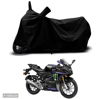 Classic Waterproof Bike Body Cover For Yamaha R15 V4 M MotoGP Special Used For Dust Particle-Sun UV Rays-Water Drop(Black)-thumb0