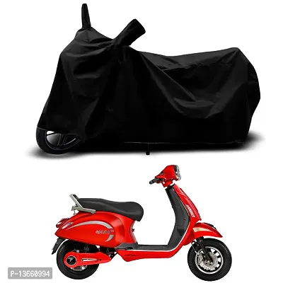 Classic Waterproof Scooty Body Cover For PURE EV Epluto Special Used For Dust Particle-Sun UV Rays-Water Drop(Black)