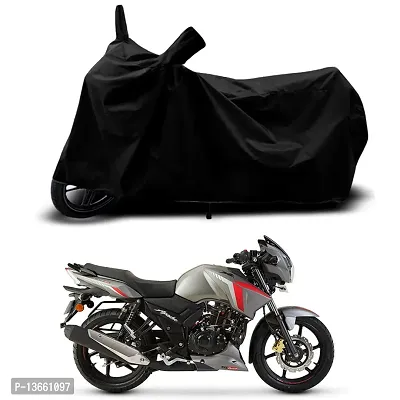 Classic Waterproof Bike Body Cover For TVS Apache RTR 160 ABS Disc Special Used For Dust Particle-Sun UV Rays-Water Drop(Black)