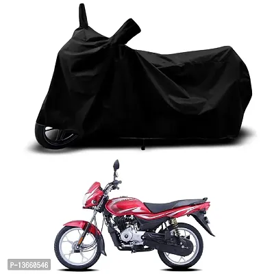 Classic Waterproof Bike Body Cover For Bajaj Platina 100 ES Drum BS6 Special Used For Dust Particle-Sun UV Rays-Water Drop(Black)