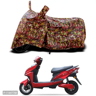 Waterproof Scooty Cover For Techo Electra Raptor Special Used For Dust Particle-Sun UV Rays-Water Drop-Indoor-Outdoor-Parking Full Body Protection(Army Multicolor)