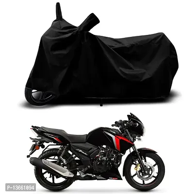 Classic Waterproof Bike Body Cover For TVS Apache RTR 160 ABS Special Used For Dust Particle-Sun UV Rays-Water Drop(Black)