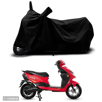 Classic Waterproof Scooty Body Cover For Hero Electric Atria LX Special Used For Dust Particle-Sun UV Rays-Water Drop(Black)