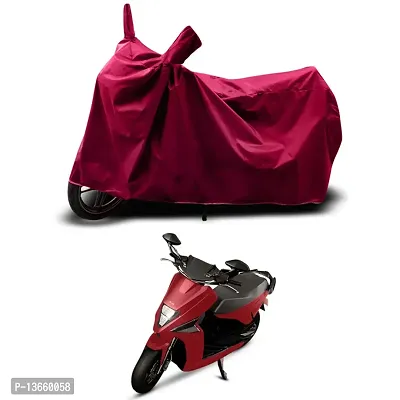 Classic Waterproof Scooty Body Cover For Simple Energy One Extra Special Used For Dust Particle-Sun UV Rays-Water Drop (Maroon)