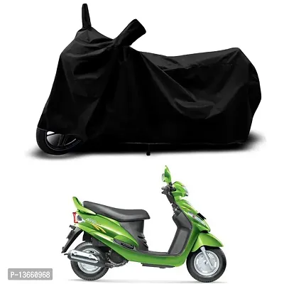 Classic Waterproof Scooty Body Cover For Mahindra Rodeo RZ Special Used For Dust Particle-Sun UV Rays-Water Drop(Black)-thumb0