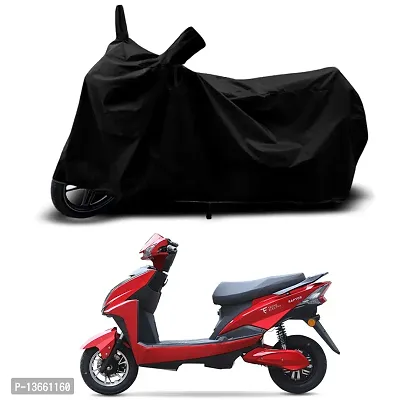 Classic Waterproof Scooty Body Cover For Techo Electra Raptor Special Used For Dust Particle-Sun UV Rays-Water Drop(Black)