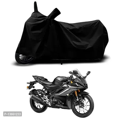 Classic Waterproof Bike Body Cover For Yamaha R15 V4 M Special Used For Dust Particle-Sun UV Rays-Water Drop(Black)