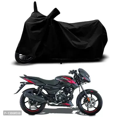 Classic Waterproof Bike Body Cover For Bajaj Pulsar 150 BS6 Special Used For Dust Particle-Sun UV Rays-Water Drop(Black)-thumb0