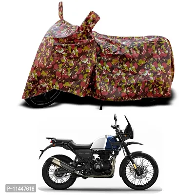 Waterproof Bike Cover For Royal Enfie Himalayan Lake Special Used For Dust Particle-Sun UV Rays-Water Drop-Indoor-Outdoor-Parking Full Body Protection(Army Multicolor)