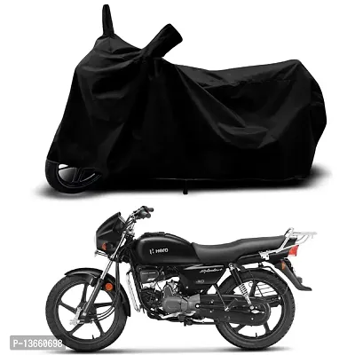 Classic Waterproof Bike Body Cover For Hero Splendor Plus Self Special Used For Dust Particle-Sun UV Rays-Water Drop(Black)