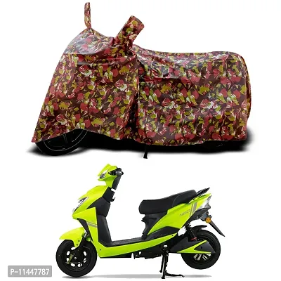 Waterproof Scooty Cover For Techo Electra Neo STD Special Used For Dust Particle-Sun UV Rays-Water Drop-Indoor-Outdoor-Parking Full Body Protection(Army Multicolor)