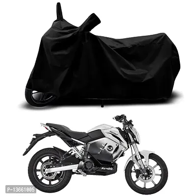 Classic Waterproof Bike Body Cover For Revolt RV400 Special Used For Dust Particle-Sun UV Rays-Water Drop(Black)-thumb0