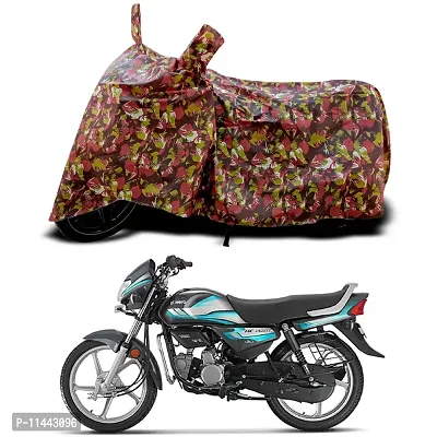 Waterproof Bike Cover For Hero HF Deluxe BS6 Special Used For Dust Particle-Sun UV Rays-Water Drop-Indoor-Outdoor-Parking Full Body Protection(Army Multicolor)