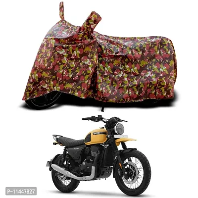 Waterproof Bike Cover For Yezdi Scrambler Single Special Used For Dust Particle-Sun UV Rays-Water Drop-Indoor-Outdoor-Parking Full Body Protection(Army Multicolor)