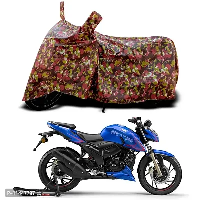 Waterproof Bike Cover For TVS Apache RTR 180 Special Used For Dust Particle-Sun UV Rays-Water Drop-Indoor-Outdoor-Parking Full Body Protection(Army Multicolor)