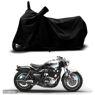 Classic Waterproof Bike Body Cover For Royal Enfie Shotgun 650 STD Special Used For Dust Particle-Sun UV Rays-Water Drop(Black)